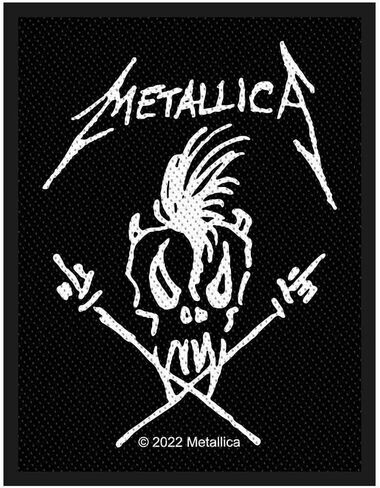 Metallica Standard Patch Scary Guy Official Black Size Accessory Size in Saudi Arabia