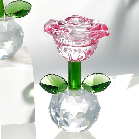 تمثال عباد الشمس الكريستالي من الزجاج على شكل زهور يمكن جمعها كهدايا زفاف لها في عيد الحب in Kuwait