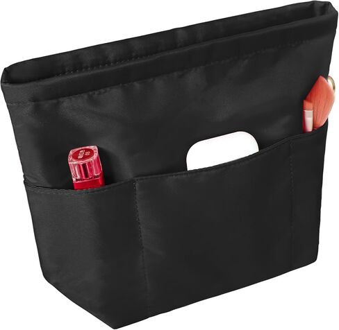 Vercord Purse Insert Organizers for Petite Tote Bag Organizer Insert Inside Handbag Shaper with Zipper Black Mini in Saudi Arabia
