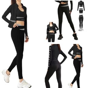 Women's 3-Piece Workout Set, SLIM-FIT Sportswear for Yoga Pilates Gym Running Hiking Walking Indoor and Outdoor Sportwear in Saudi Arabia