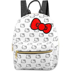 Hello Kitty Mini Backpack for Adults - 10" Faux Leather Backpack with Front Pocket and Adjustable Straps for Women | Hello Kitty Purse in Saudi Arabia