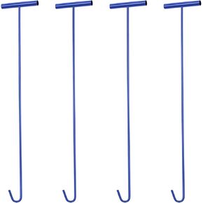 Zonon 4 Pack 31" Silver 5th Wheel Pin Puller W Hook Solid Steel Chrome Plated Fifth Wheel Pin Puller Heavy Duty Portable Type Lifting Hooks for Pulling Storm Drain Manhole Covers in Saudi Arabia
