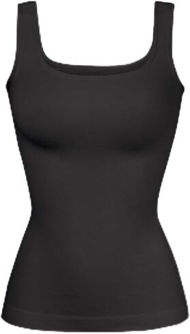 Women's Tummy Control Tank Top - Seamless Square Neck Compression Camisole in Saudi Arabia