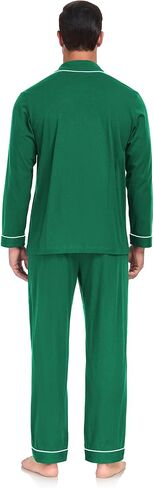 100% Cotton Men's Pajama Set Long Sleeve Long Pants with Pocket Breathable Pajama Set in Saudi Arabia
