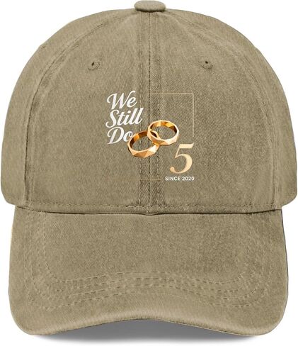 Couple 5th Wedding Anniversary Still Do 5 Years Since 2020 Hat for Mens Trendy in Saudi Arabia