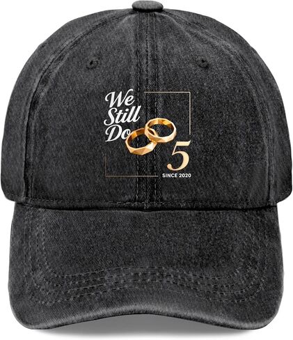 Couple 5th Wedding Anniversary Still Do 5 Years Since 2020 Hat for Mens Trendy in Saudi Arabia