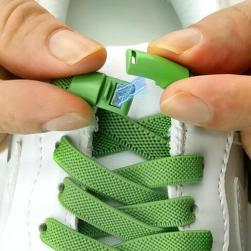 Flat Elastic No Tie Shoe Laces for Sneakers Stretch Tieless Shoelaces Flat Shoes Strings in Saudi Arabia