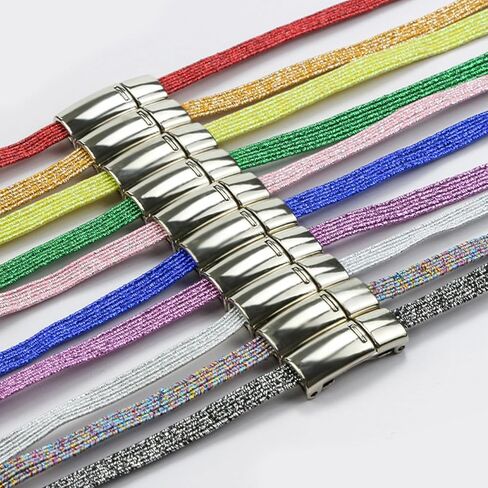 Flat Elastic No Tie Shoe Laces for Sneakers Stretch Tieless Shoelaces Flat Shoes Strings in Saudi Arabia