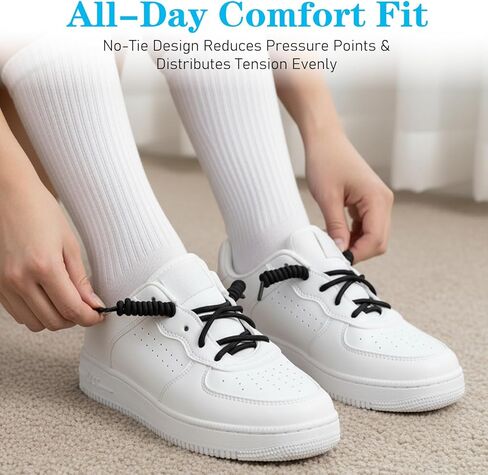 12 Pcs Curly No Tie Shoelaces Anti-fall Elastic Spring Shoe Laces No Ties, Anti-Fall Elastic Spring No-Tie Shoelaces in Solid Color Curled shoelace for Adults Suitable in Sports Flat in Saudi Arabia