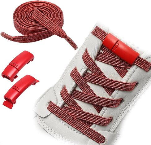 Flat Elastic No Tie Shoe Laces for Sneakers Stretch Tieless Shoelaces Flat Shoes Strings in Saudi Arabia