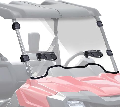 الزجاج الأمامي Pioneer 700 المقاوم للخدش - الزجاج الأمامي الكامل من البولي كربونات الصلب المقاوم للأشعة فوق البنفسجية StarknightMT متوافق مع 2014-2023 Pioneer 700/ 2014-2021 Pioneer 700-4 (يستخدم مع السقف) in Kuwait