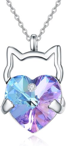 Dreamboat Cat Pearl Necklace for Women Cat Necklace 925 Sterling Silver Kitten Necklace Cat Pendant Cute Animals Necklace Cat Jewelry in Saudi Arabia