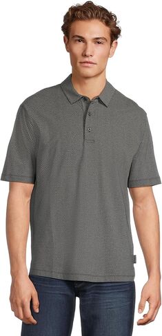 Armani Exchange Mens All Over Logo Polo in Saudi Arabia