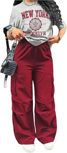 SHENHE Girl's 2 Piece Outfits Short Sleeve Vintage Graphic Tee and Wide Leg Cargo Pants Set in Saudi Arabia