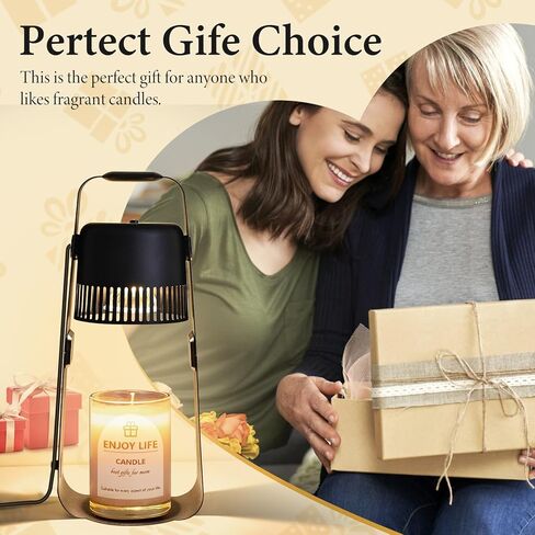 Candle Warmer Lamp with Timer Dimmable: Electric Wax Melter Light for Yankee Candles - Birthday Christmas Gifts for Women Mom, House Warming Gifts New Home Decor Black Metal in Saudi Arabia