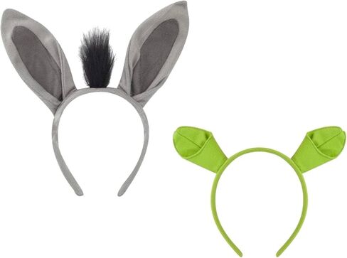 Kirei Sui 2-Piece Green Headband Donkey Costume Set with Ears Headband Halloween Costumes Accessories Cosplay for Adults in Saudi Arabia