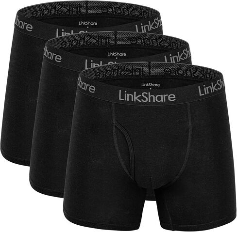 3 Men's Soft Cotton Boxer Trunks Pack, Elastic Underwear Pack for Men in Saudi Arabia