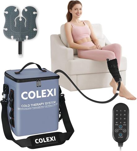 Cold Therapy Machine Programmable Timer Portable Ice Machine for Knee After Surgery Knee Replacement Recovery System, Cryotherapy Pain Relief/Compression Pad for Shoulder Hip Ankle in Saudi Arabia