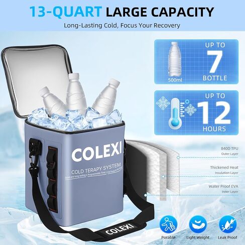 Cold Therapy Machine Programmable Timer Portable Ice Machine for Knee After Surgery Knee Replacement Recovery System, Cryotherapy Pain Relief/Compression Pad for Shoulder Hip Ankle in Saudi Arabia