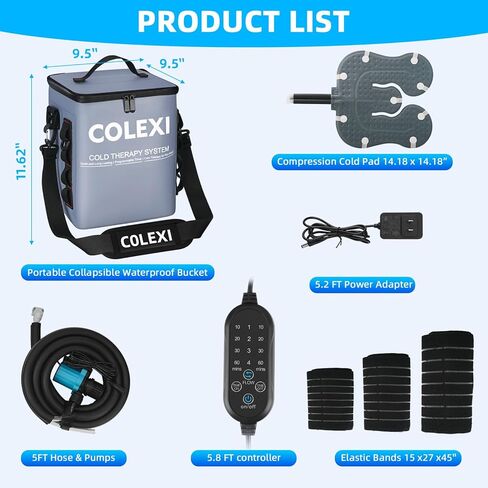 Cold Therapy Machine Programmable Timer Portable Ice Machine for Knee After Surgery Knee Replacement Recovery System, Cryotherapy Pain Relief/Compression Pad for Shoulder Hip Ankle in Saudi Arabia