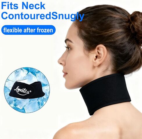Neck Ice Pack Wrap – Reusable Hot & Cold Gel Pack for Neck Pain Relief, Cervical Support, Tonsillectomy & Thyroid Surgery Recovery, Adjustable Freezer Wrap for Men & Women in Saudi Arabia