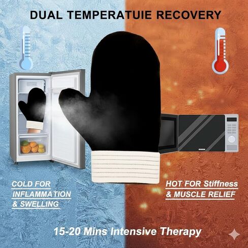 Cold & Hot Therapy Mitt with Full Finger Coverage - Gel Ice Pack Glove for Arthritis, Carpal Tunnel, and Swelling Relief - Flexible Hand Wrap for Men & Women in Saudi Arabia