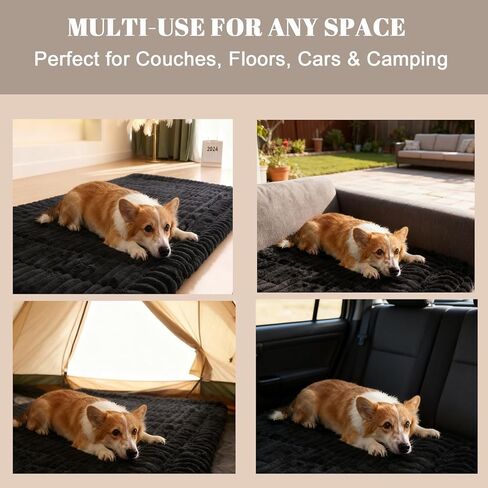 غطاء أريكة الحيوانات الأليفة للكلاب، قابل للغسل وغير قابل للانزلاق وصديق للحيوانات الأليفة، سجادة للكلاب لحماية الأريكة الغامضة للأرائك والأرائك المقسمة، 3 أغطية للأريكة سميكة وناعمة (أسود، 27 بوصة × 59 بوصة) in Kuwait