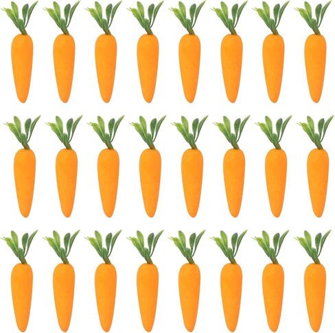 24PCS Mini Artificial Carrot Realistic Fake Carrot Cute Vegetable Food Models Photography Props for Home Party Tabletop Crafts Decorations in Saudi Arabia