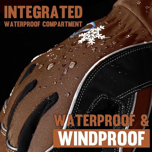 Cold Weather Work Gloves Waterproof Winter Work Gloves Men Women Touchscreen Insulated Gloves with Thermal Fleece in Saudi Arabia