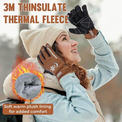 Cold Weather Work Gloves Waterproof Winter Work Gloves Men Women Touchscreen Insulated Gloves with Thermal Fleece in Saudi Arabia
