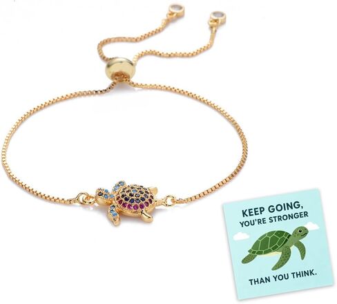 Animal Tracking Bracelet Sea Turtle Tracking Bracelet Wildlife Ocean Bracelets Sea Turtle Gifts for Women Keep Going Inspirational Gifts in Saudi Arabia