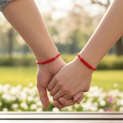 20 حزمة أساور سلسلة حمراء سوار أحمر للنساء حماية حسن الحظ سوار أساور قابلة للتعديل لمحبي زوجين صديق النساء الرجال in Kuwait