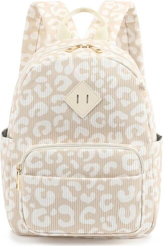 Corduroy Mini Backpack Purse, Lightweight Stylish Cute Small Bag for Women Girls, Adjustable Strap College School Bag Travel Daily Daypacks (Checkered Brown) in Saudi Arabia