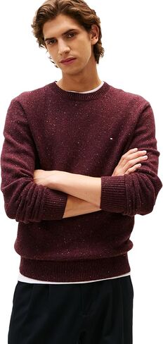 Tommy Hilfiger Mens Lambswool Donegal Crewneck Sweater Pullover in Saudi Arabia