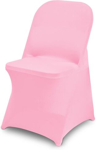 10 Packs White Spandex Stretch Folding Chair Covers for Wedding Party,Universal Fitted Washable Dining Seat Slipcovers Protector Decoration for Holiday Banquet Birthday Celebration Event in Saudi Arabia