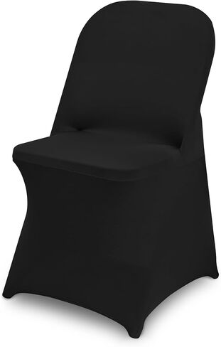 10 Packs White Spandex Stretch Folding Chair Covers for Wedding Party,Universal Fitted Washable Dining Seat Slipcovers Protector Decoration for Holiday Banquet Birthday Celebration Event in Saudi Arabia
