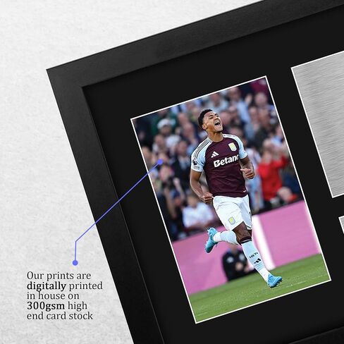 هدايا مؤطرة من HWC Trading Ollie Watkins Aston Villa مطبوعة بتوقيع توقيع للمعجبين والمؤيدين - مقاس حرف أمريكي in Saudi Arabia