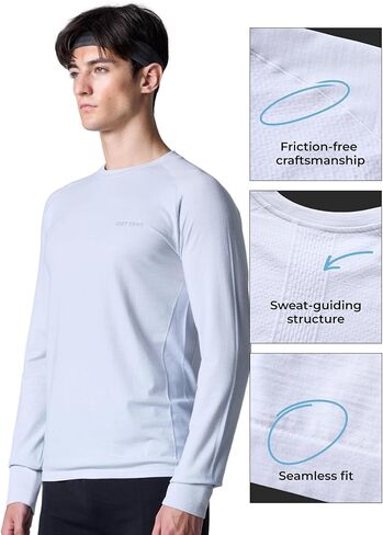 COZYZERO Men’s Merino Wool Long Sleeve Baselayer Shirt – Ultrafine Soft, Thermal & Breathable for Skiing & Snow Sports in Saudi Arabia