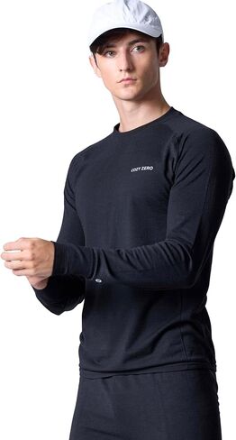 قميص COZYZERO رجالي من صوف ميرينو بأكمام طويلة - ناعم للغاية، حراري وجيد التهوية للتزلج والرياضات الثلجية in Kuwait