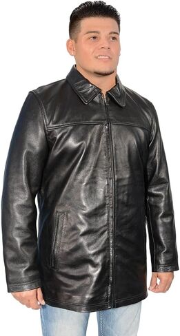 Milwaukee Leather SFM1820 Men's Classic 'JD' Black Lambskin Leather Jacket with Zipper Closure in Saudi Arabia