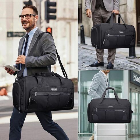 WITZMAN Garment Duffle Bags for Travel Mens Large Convertible Carry On Suit Garment Bag for Men Hanging Clothes with Shoe Compartment（B725 Black） in Saudi Arabia