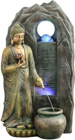 Water Fountain Indoor, Tabletop Fountains, Buddha Statue for Home/Indoor/Outdoor, Buddha Decor & Gifts, Buddah, Buda, Budda, Buddhas, Chinese Decor & Gifts, Feng Shui (No Base) in Saudi Arabia