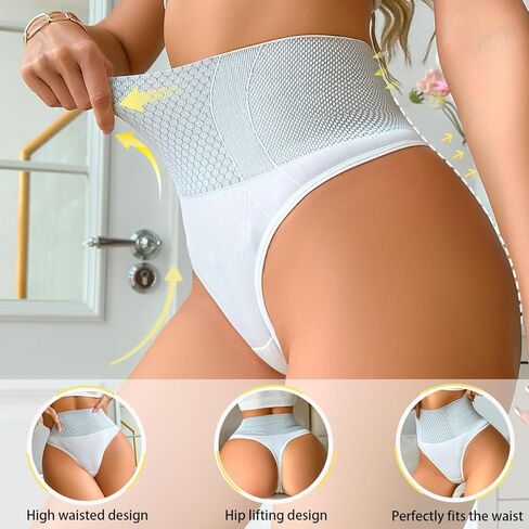 Tummy Control Shapewear Thong for Women Seamless Body Shaper Panties High Waisted Girdle Underwear Under Dress Shapewear in Saudi Arabia
