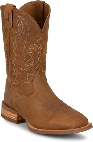 Justin Rustle 11" Premium Leather Western Boots for Men - Outlaw Collection - Durable, Comfortable Cowboy Style Footwear in Saudi Arabia