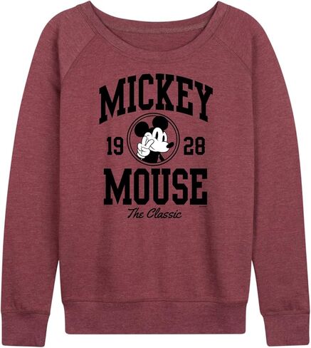 Disney Mickey & Friends - Mickey Mouse Collegiate The Classic - Women's Lightweight French Terry Long Sleeve Shirt in Kuwait