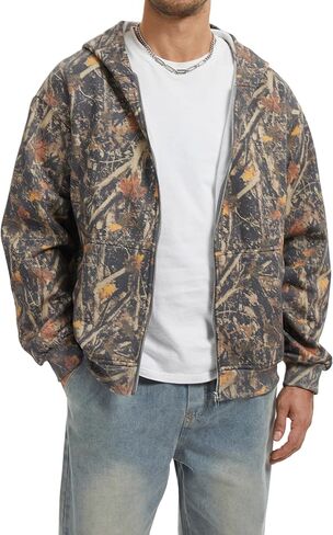 كامو زمم هوديي الرجال كامل البريدي الصوف هوديس المتضخم قمصان سويت شيرت بقلنسوة مابل ليف طباعة كم طويل البلوز in Kuwait