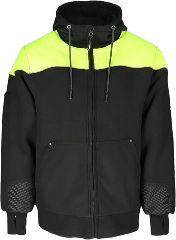 RefrigiWear Freezer Edge Hooded Sweatshirt, Zip-Up Hoodie for Men, Breathable, Grip Assist, 4-Way Stretch in Saudi Arabia