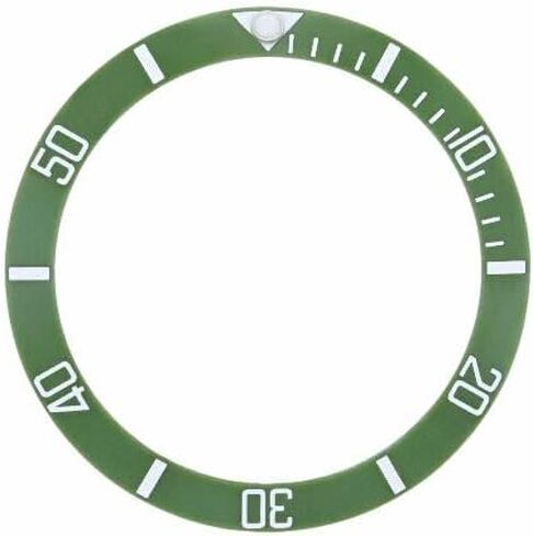Ewatchparts إطار بديل باللون الأخضر مع سيراميك LUME أزرق متوافق مع الساعة 43 مم × 30.50 مم in Saudi Arabia