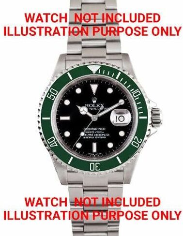 Ewatchparts إطار بديل باللون الأخضر مع سيراميك LUME أزرق متوافق مع الساعة 43 مم × 30.50 مم in Saudi Arabia