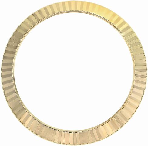 ساعة Ewatchparts من الذهب الحقيقي عيار 18 قيراط بإطار مخدد متوافق مع رولكس DATEJUST 41 مم 126303، 126333 in Saudi Arabia